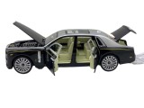 Macheta metal Rolls Royce Phantom limuzina replica deschide usi, capota si portbagaj 17cm negru
