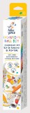 Cumpara ieftin Kit rola de desenat 3 m si 12 creioane colorate cerate, Haku Yoka - Dinozauri, Avenir