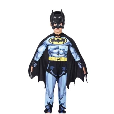 Costum Batman cu muschi pentru copii, M, 5-7 ani, 110-120 cm foto