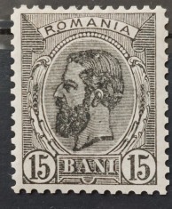 Romania 1900 - Carol l-Spic de grau,filigran stema mare,Lp.53e foto