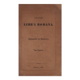 Tim. Cipariu, Despre Limba Rom&acirc;nă, 1877