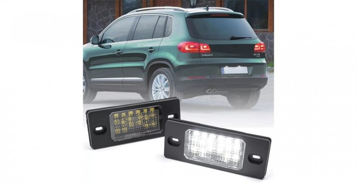 Set 2 Lampi numar LED VW Touareg I, BORA Berlina, Break, Golf IV Break, Golf 5 Break, Passat B5 Break, Porsche Cayenne, VW Tiguan I