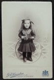 Fotografie pe carton, baietel la 3 ani, Nicolae G. Hamza, 1906