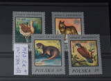TS23 - Timbre serie Polonia - 1977 animale salbatice - fauna nestampilat *, Stampilat