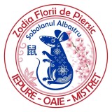 Cumpara ieftin Abtibild sticker cu Sobolan albastru si Floare de Piersic &amp;#8211; mare