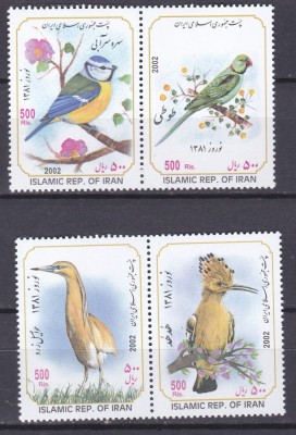 DB1 Fauna Pasari 2002 Iran 4 v. MNH foto