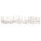 Set mobilier de gradina, 7 piese, alb, lemn masiv de pin