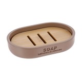 Săpuniera Polirășină / Bambus &ndash; Cappuccino