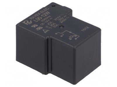 Releu electromagnetic SPDT 12VDC 30A PCB 900mW foto