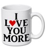 Cana alba personalizata &quot; I LOVE YOU MORE &quot;, INOVATIX&reg;. 330ml, Oem
