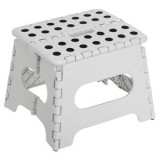 Taburet Pliabil din Plastic Gri Deschis cu Maner pentru Transport, CMCLASS