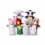 Set 6 papusi de mana Animale de la ferma, +2 ani, Melissa&amp;Doug