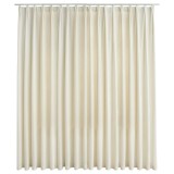 Draperie opaca, crem, 290 x 245 cm, catifea, cu carlige