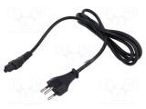 Cablu 3x0,75mm2 IEC C5 mamă 1,8m negru POS