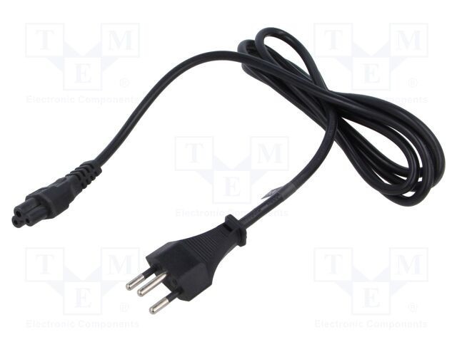 Cablu 3x0,75mm2 IEC C5 mamă 1,8m negru POS