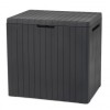 Lada Depozitare Exterior Keter City Storage, 113L, 57.8x44x55cm, Antracit. Gradina/Terasa, Rezistenta UV &amp; Intemperii, Max 120kg