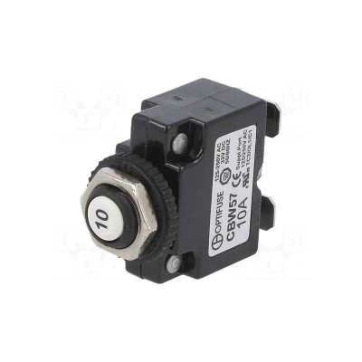 Siguranta termica 10A OPTIFUSE CBW57-PB-10A-5X Imax. 1kA 32VDC/50VDC/125V/250V foto