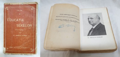 Carte de colectie anul 1942 EDUCATIA SEXELOR Eraclie Stelian -semnatura facsimil foto