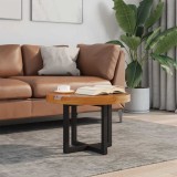 vidaXL Măsuță de cafea, 60 cm, lemn de tec și rășină