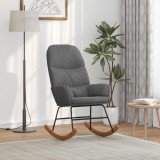 Scaun Balansoar vidaXL, Gri &Icirc;nchis, Catifea, 70x79x105 cm, Relaxare Confortabilă, Suport Lombar, Design Modern