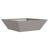 vidaXL Ghiveci Metal Oțel Rezistent Intemperii Gri 50x50x15cm Pătrat Exterior Balcon Terasă Grădină