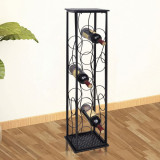 Suport sticle de vin pentru 8 sticle, metal GartenMobel Dekor, vidaXL