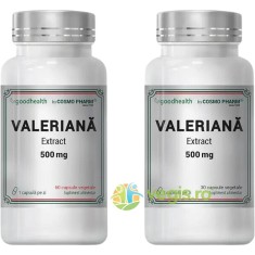 Pachet Valeriana Extract 500mg 60cps + 30cps
