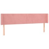 Cumpara ieftin Tablie de pat cu aripioare roz 163x16x78/88 cm catifea
