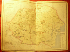 Harta veche Romania - Miniera - gravor K.Dufka ,Inst.Cartografic Unirea Brasov foto