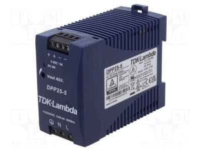 Alimentator pulsatoriu TDK-Lambda 25W 5VDC 5A pentru şină DIN foto