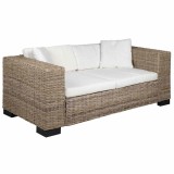 vidaXL Set canapea de 2 locuri din poliratan 7 piese