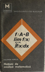 Notiuni de analiza matematica, Solomon Marcus, 1967 foto