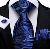Set cravata + batista + butoni - matase - model 437