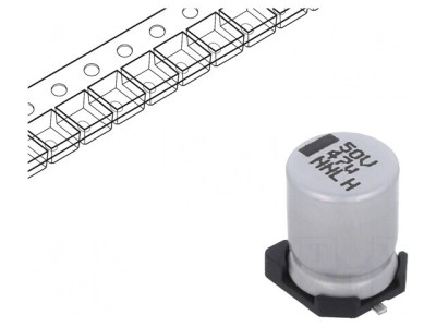 Condensator Electrolitic SMD 47uF 50V 8x8x10mm foto