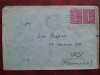 1928-Plic circ.-Paris-Iasi-timbru pereche-RAR, Circulata, Printata