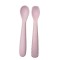 Set 2 linguri Bo Jungle pentru bebelusi, dn silicon, roz