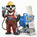 Pachet Pompa zugrăvit / vopsit airless electrică cu piston 1.1kW, 220 bar B4900 + BONUS șablon decorativ perete