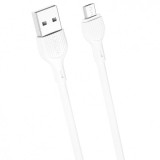 Cablu Date si Incarcare USB-A - microUSB XO Design NB200, 10.5W, 1m, Alb