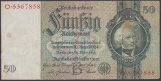 Bancnota Germania 50 Reichsmark 1929 - P182a VF ( vezi descriere )