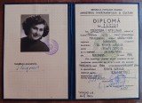 QW13 1 15 - 1960 - Diploma absolvire - Facultatea de stiinte juridice