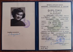 QW13 1 15 - 1960 - Diploma absolvire - Facultatea de stiinte juridice