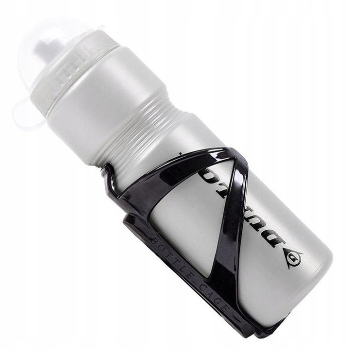 Bidon argintiu si suport negru, DUNLOP, capacitate 750ml Cod:A769