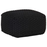 vidaXL Pouffe Negru 50 x 50 x 30 cm 287598