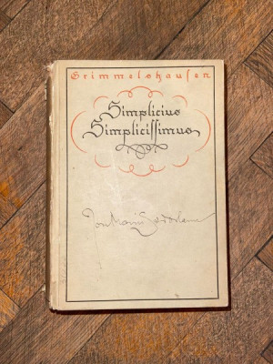 Grimmelshausen - Simplicius simplicissimus (caractere gotice) foto