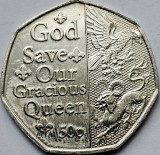 50 pence 2022 Isle of Man, Platinum Jubilee - God Save Our Gracious Queen, Europa