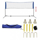 VidaXL Set fileu de badminton, cu fluturași, 300x155 cm