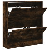 vidaXL Pantofar, stejar fumuriu, 80x21x87,5 cm, lemn compozit