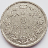 3058 Belgia 5 Francs 1931 Albert I (French text) km 97