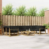 vidaXL Set de canapele de exterior 8 pcs Alb și negru 79 x 79 x 37 cm 3388522