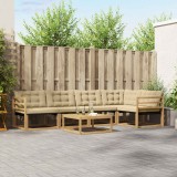 vidaXL Set de canapele de exterior 6 pcs Alb și Bej 79 x 79 x 37 cm 3388699